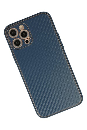 Mey İthalat®   iPhone 12 Pro Kılıf Coco Karbon Silikon - Mavi