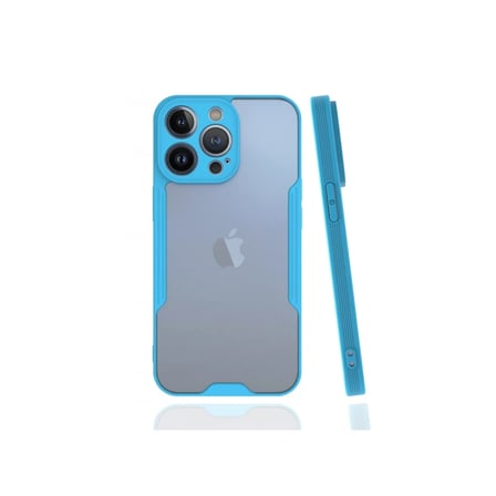 Mey İthalat®   iPhone 13 Pro Kılıf Platin Silikon - Mavi