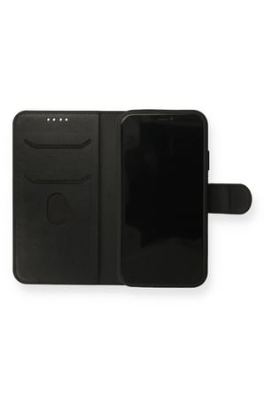 Mey İthalat®   iPhone 13 Mini Kılıf Trend S Plus Kapaklı Kılıf - Siyah