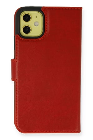 Mey İthalat®   iPhone 13 Mini Kılıf Trend S Plus Kapaklı Kılıf - Kırmızı