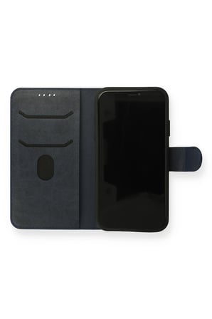 Mey İthalat®   iPhone 13 Mini Kılıf Trend S Plus Kapaklı Kılıf - Lacivert