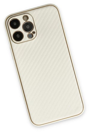 Mey İthalat®   iPhone 13 Pro Kılıf Coco Karbon Silikon - Beyaz