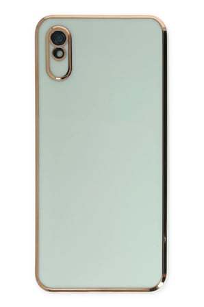 Mey İthalat®   Redmi 9A Kılıf Volet Silikon - Açık Yeşil