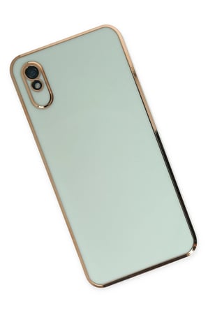 Mey İthalat®   Redmi 9A Kılıf Volet Silikon - Açık Yeşil