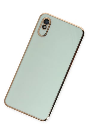 Mey İthalat®   Redmi 9A Kılıf Volet Silikon - Açık Yeşil