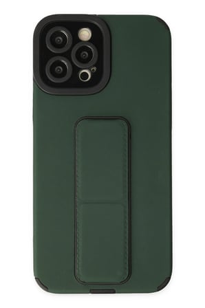 Mey İthalat®   iPhone 12 Pro Max Kılıf Mega Standlı Silikon - Yeşil