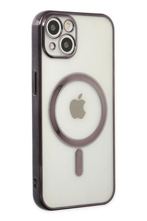 Mey İthalat®   iPhone 14 Plus Kılıf Magneticsafe Lazer Silikon - Siyah
