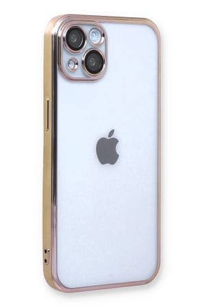 Mey İthalat®   iPhone 14 Plus Kılıf  Lensli Silikon - Gold
