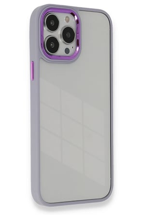 Mey İthalat®   iPhone 14 Pro Kılıf Dora Kapak - Lila
