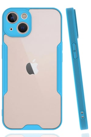 Mey İthalat®   iPhone 14 Kılıf Platin Silikon - Mavi