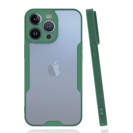 Mey İthalat®   iPhone 14 Pro Kılıf Platin Silikon - Yeşil