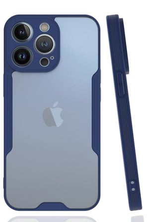 Mey İthalat®   iPhone 14 Pro Max Kılıf Platin Silikon - Lacivert