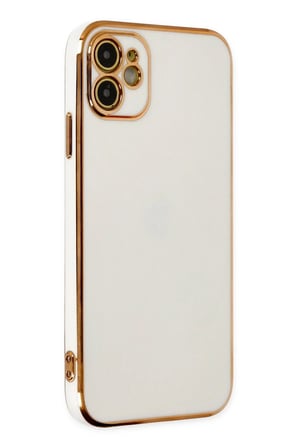 Mey İthalat®   iPhone 12 Kılıf Volet Silikon - Beyaz