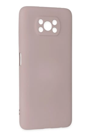 Mey İthalat®   Pocophone X3 Kılıf Nano içi Kadife Silikon - Pudra