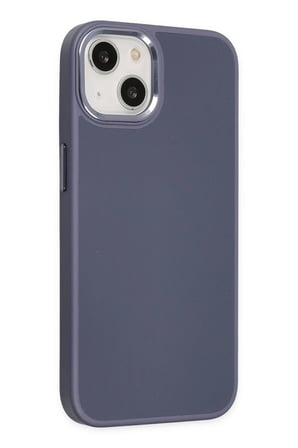 Mey İthalat®   iPhone 14 Plus Kılıf Asya Deri Silikon - Mor