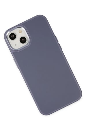 Mey İthalat®   iPhone 14 Plus Kılıf Asya Deri Silikon - Mor