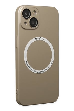 Mey İthalat®   iPhone 14 Plus Kılıf Jack Magneticsafe Lens Silikon - Gold