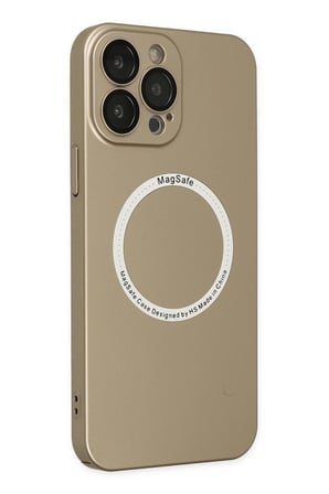 Mey İthalat®   iPhone 14 Pro Max Kılıf Jack Magneticsafe Lens Silikon - Gold