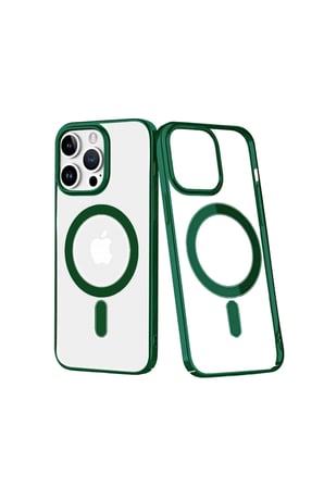 Mey İthalat®   iPhone 14 Pro Kılıf Element Magneticsafe Sert Kapak - Köknar Yeşili
