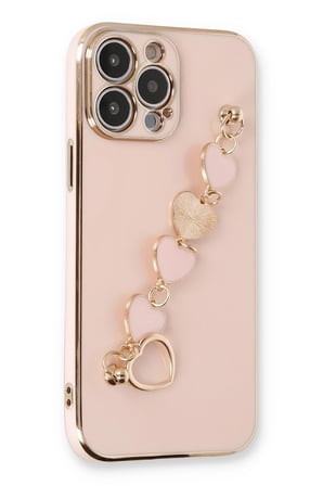 Mey İthalat®   iPhone 14 Pro Max Kılıf Esila Silikon - Pudra