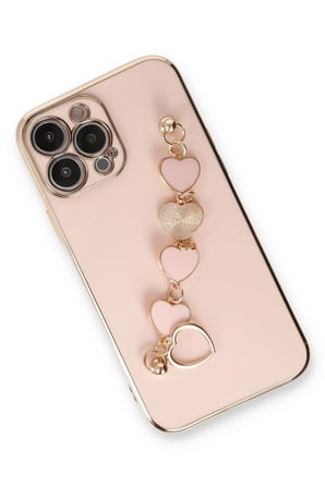 Mey İthalat®   iPhone 14 Pro Max Kılıf Esila Silikon - Pudra