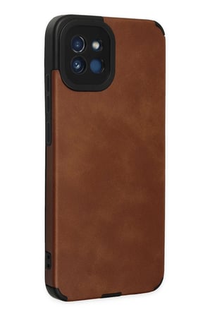Mey İthalat®  Samsung Galaxy A03 Kılıf Loop Deri Silikon - Kahverengi