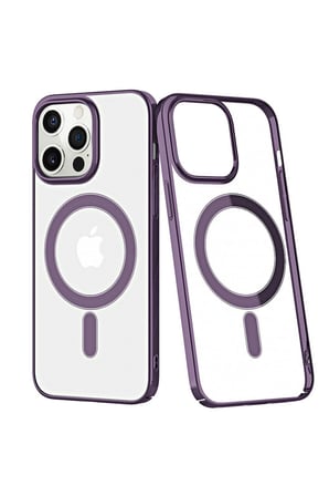 Mey İthalat®   iPhone 13 Pro Kılıf Element Magneticsafe Sert Kapak - Derin Mor