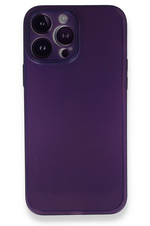 Mey İthalat®   iPhone 14 Pro Max Kılıf PP Ultra İnce Kapak - Mor