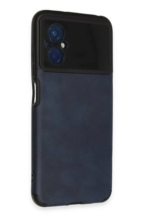 Mey İthalat®   Poco M5 Kılıf Loop Deri Silikon - Lacivert