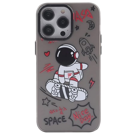 Mey İthalat®   iPhone 14 Pro Kılıf  Desenli Kapak -  Siyah - 1
