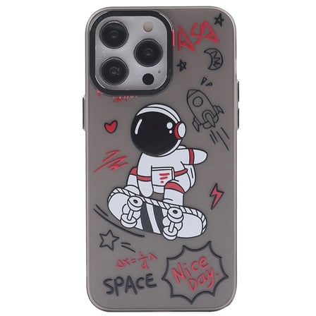 Mey İthalat®   iPhone 14 Pro Kılıf  Desenli Kapak -  Siyah - 1