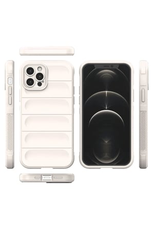 Mey İthalat®   iPhone 12 Pro Kılıf Optimum Silikon - Krem
