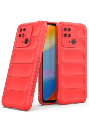 Mey İthalat®   Redmi 10C Kılıf Optimum Silikon - Kırmızı