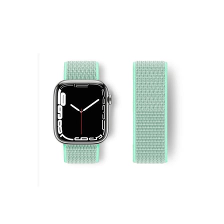 Mey İthalat®   Watch 42mm Hasırlı Cırtcırtlı Kordon - Turkuaz