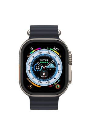 Mey İthalat®   Watch Ultra 49mm Alüminyum Kasa Cam Ekran Koruyucu - Siyah