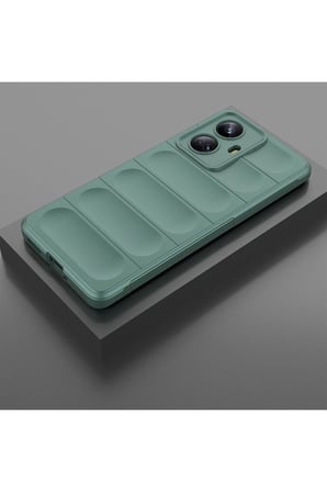 Mey İthalat®  Realme 10 Pro 5G Kılıf Optimum Silikon - Koyu Yeşil
