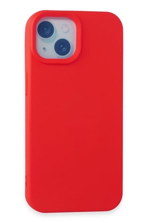 Mey İthalat®   iPhone 15 Kılıf Nano içi Kadife Silikon - Kırmızı