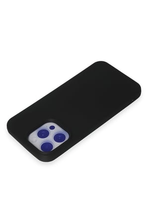 Mey İthalat®   iPhone 15 Pro Max Kılıf Nano içi Kadife Silikon - Siyah