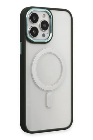 Mey İthalat®   iPhone 15 Pro Max Kılıf Room Magneticsafe Silikon - Köknar Yeşili