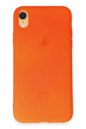 Mey İthalat®   iPhone XR Kılıf First Silikon - Parlak Turuncu