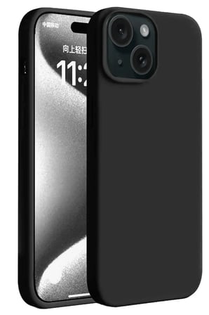 Mey İthalat®   iPhone 15 Plus Kılıf First Silikon - Siyah