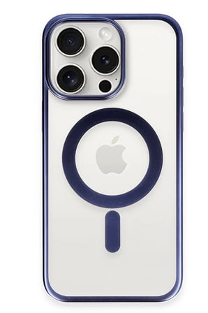 Mey İthalat®   iPhone 15 Pro Kılıf Erozi Magsafe Kapak - Lacivert
