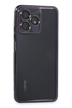 Mey İthalat®  Realme C53 Kılıf  Lensli Silikon - Mor