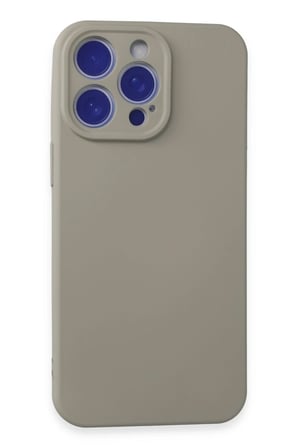 Mey İthalat®   iPhone 15 Pro Max Kılıf Nano içi Kadife Silikon - Titan Gri