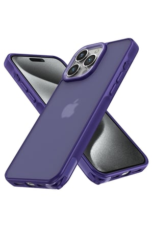 Mey İthalat®   iPhone 14 Pro Kılıf Elegant Kapak - Derin Mor