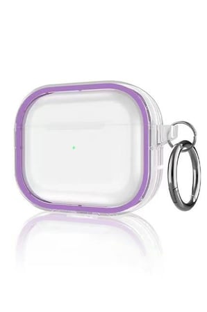 Mey İthalat®   Airpods Pro 2 (2.nesil) Shiny Şeffaf Kılıf - Mor