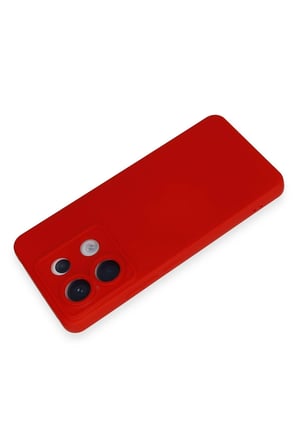 Mey İthalat®   Redmi Note 13 Pro 5G Kılıf Nano içi Kadife Silikon - Kırmızı