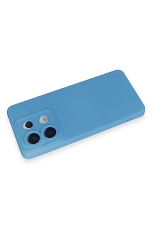 Mey İthalat®   Redmi Note 13 Pro 5G Kılıf Nano içi Kadife Silikon - Mavi