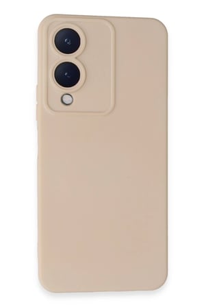 Mey İthalat®  Vivo Y17S Kılıf Nano içi Kadife Silikon - Pudra