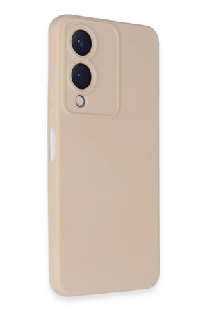 Mey İthalat®  Vivo Y17S Kılıf Nano içi Kadife Silikon - Pudra